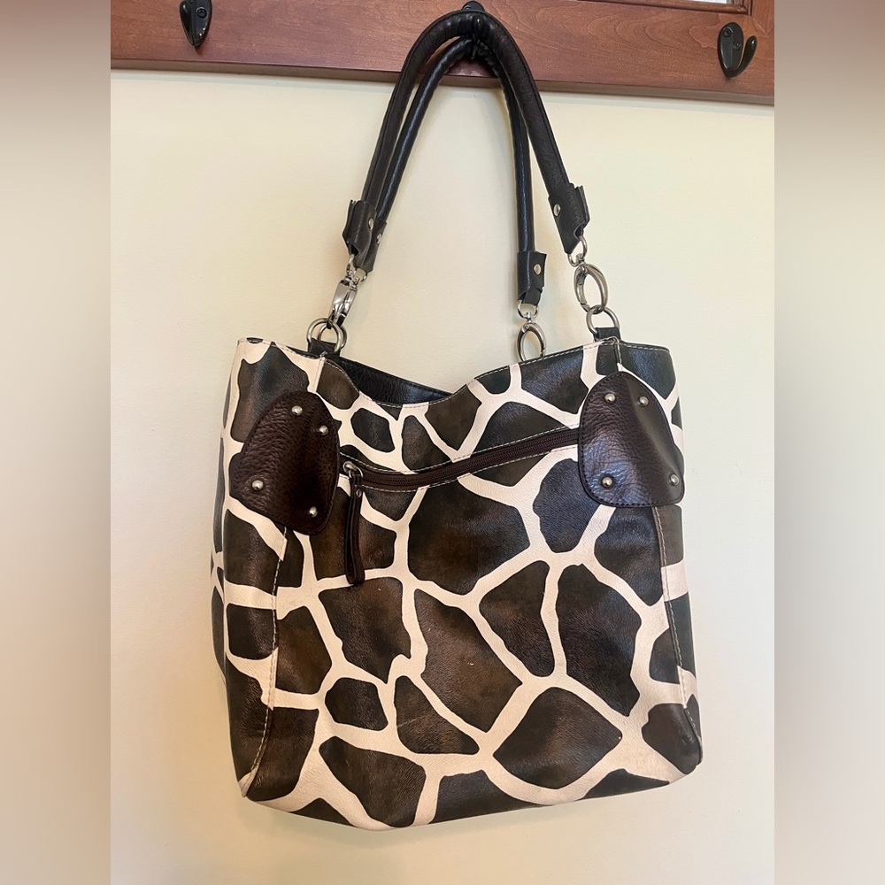Cow hide synthetic purse